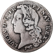 Moeda, França, Louis XV, 1/5 Écu au bandeau, 24 Sols, 1/5 ECU, 1764, Orléans