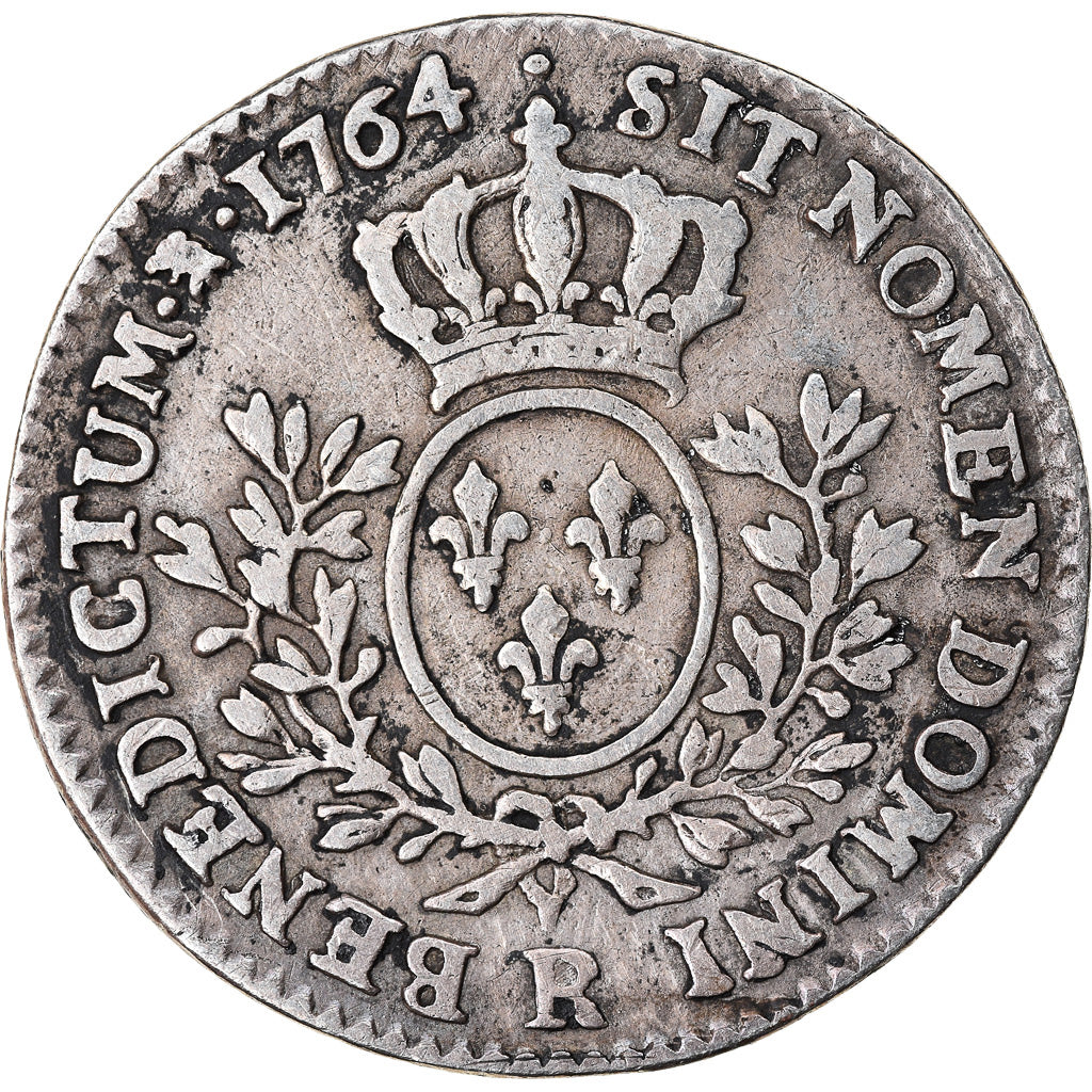 Moeda, França, Louis XV, 1/5 Écu au bandeau, 24 Sols, 1/5 ECU, 1764, Orléans