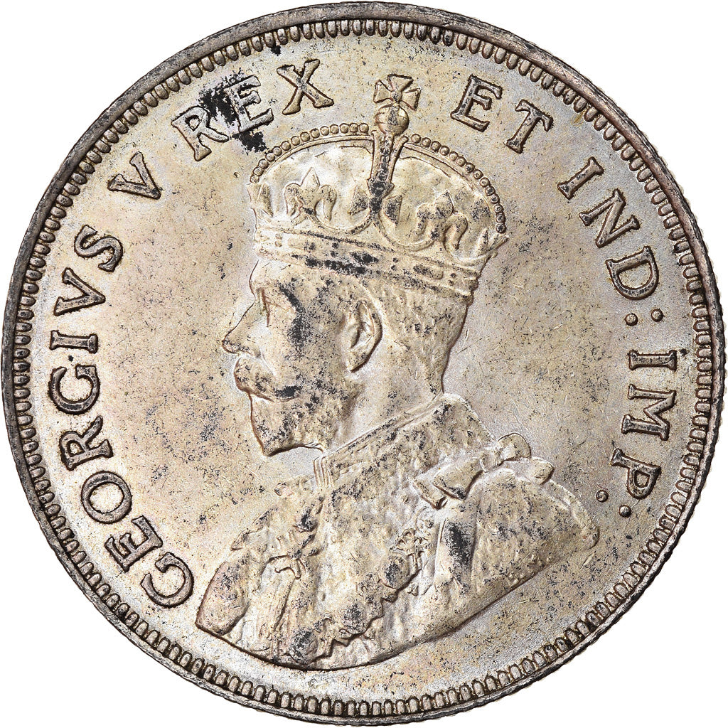 Munten, OOST AFRIKA, George V, Shilling, 1925, PR+, Zilver, KM:21