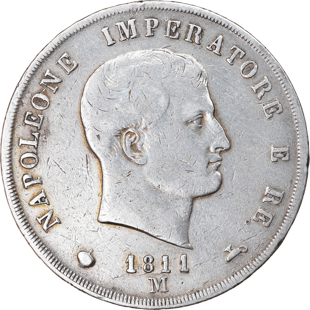 Münze, Italien Staaten, KINGDOM OF NAPOLEON, Napoleon I, 5 Lire, 1811, Milan