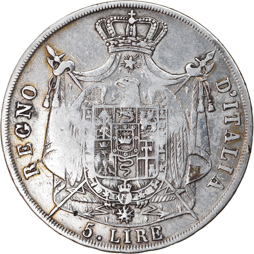 Münze, Italien Staaten, KINGDOM OF NAPOLEON, Napoleon I, 5 Lire, 1811, Milan