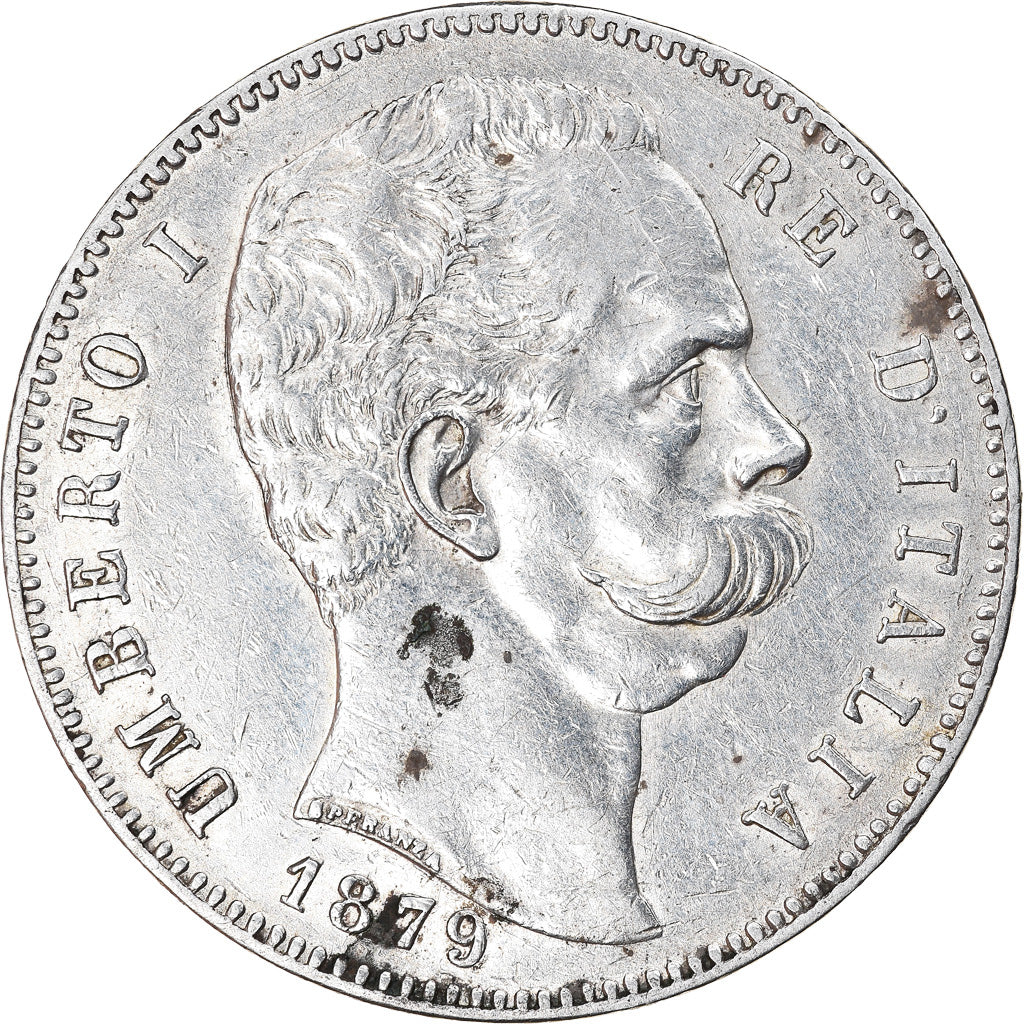 Coin, Italy, Umberto I, 5 Lire, 1879, Rome, EF(40-45), Silver, KM:20
