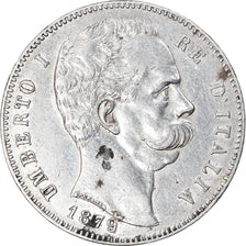 Coin, Italy, Umberto I, 5 Lire, 1879, Rome, EF(40-45), Silver, KM:20
