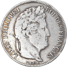 Münze, Frankreich, Louis-Philippe, 5 Francs, 1833, Limoges, S, Silber