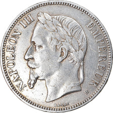 Coin, France, Napoleon III, 5 Francs, 1869, Strasbourg, EF(40-45), Silver