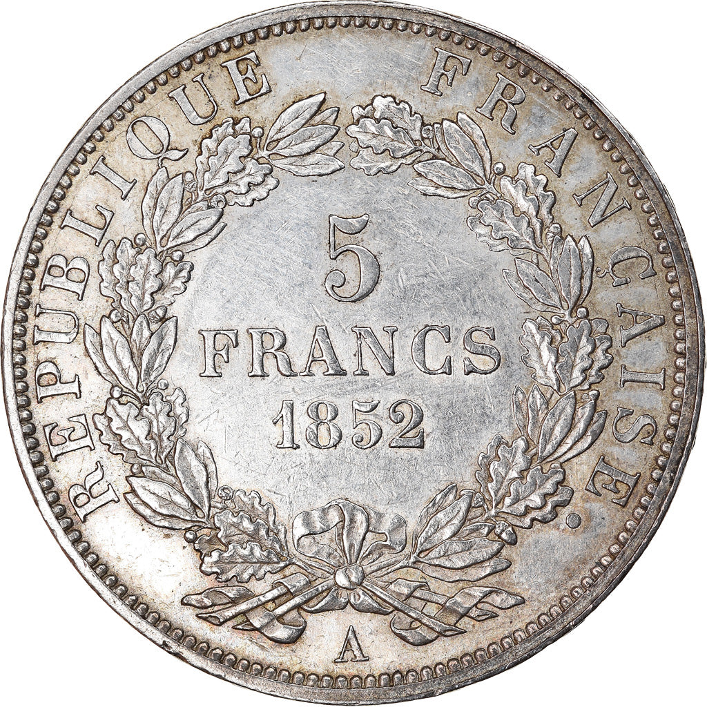 Monnaie, France, Napoléon III, 5 Francs, 1852, Paris, TTB+, Argent
