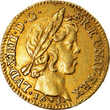 Moeda, França, Louis XIV, 1/2 Louis d'or à la mèche courte, 1/2 Louis d'or