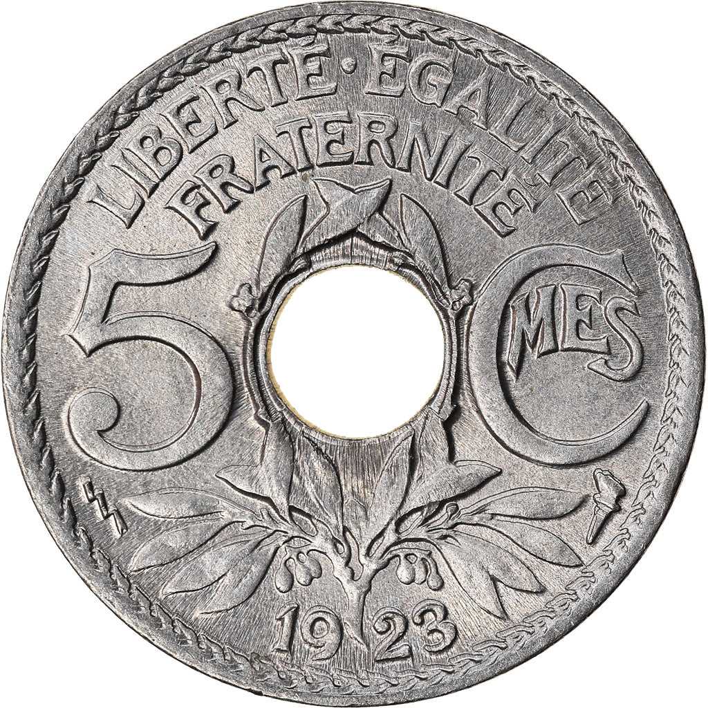 Münze, Frankreich, Lindauer, 5 Centimes, 1923, Poissy, VZ+, Copper-nickel