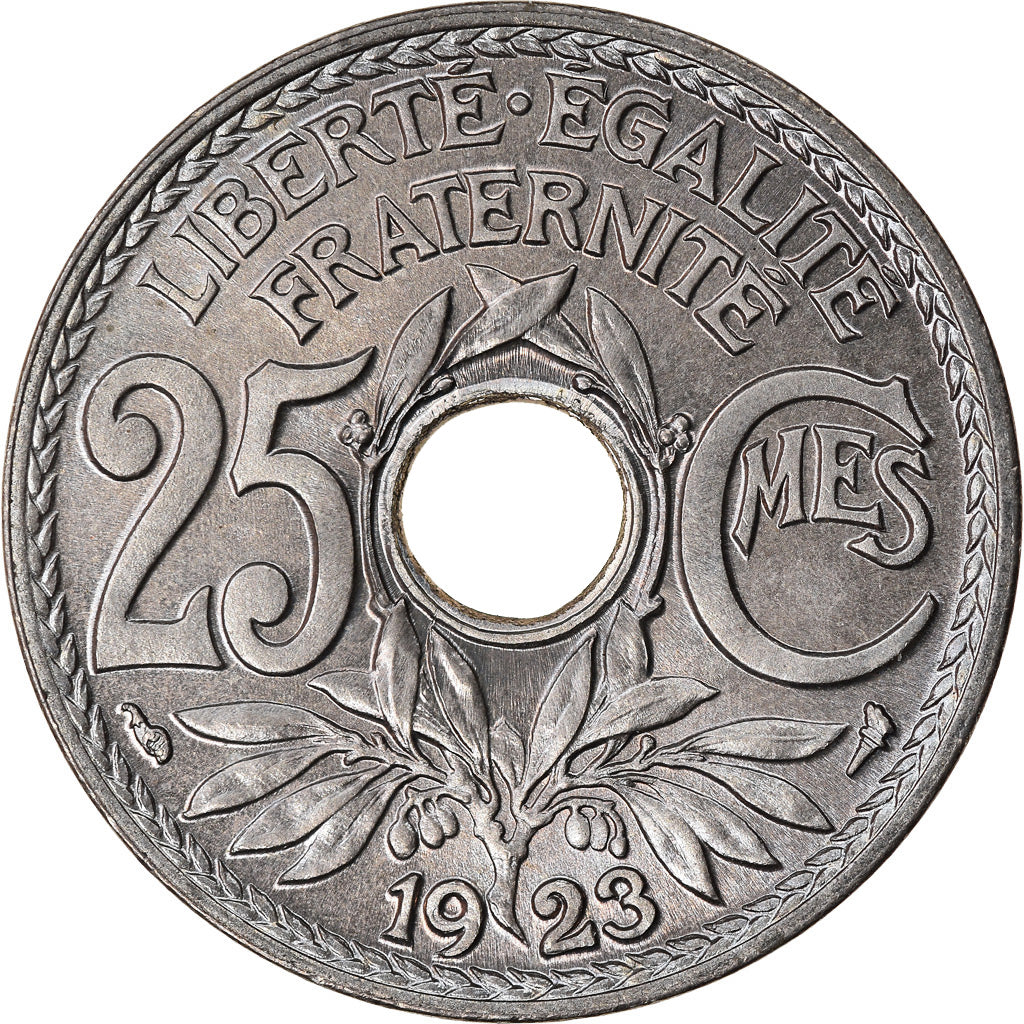 Coin, France, Lindauer, 25 Centimes, 1923, Paris, MS(65-70), Copper-nickel