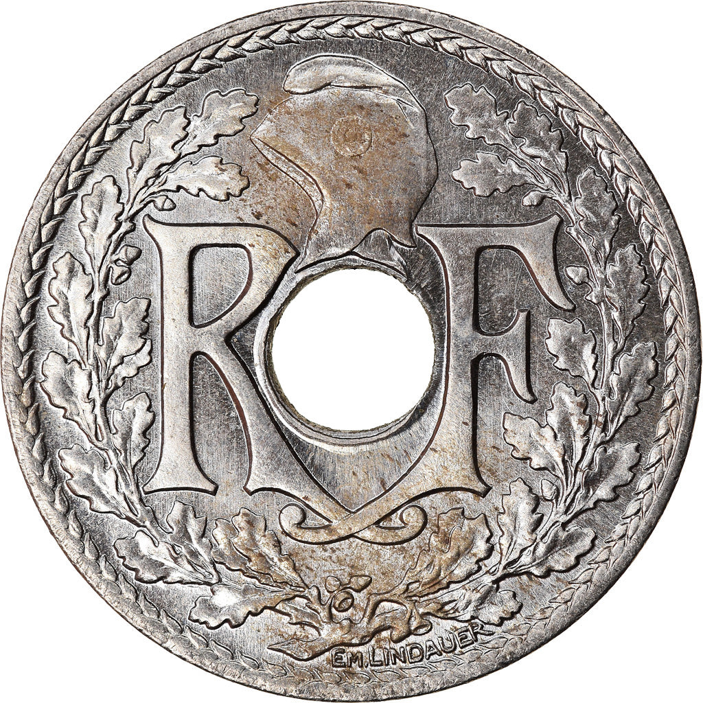 Munten, Frankrijk, Lindauer, 25 Centimes, 1927, Paris, FDC, Copper-nickel