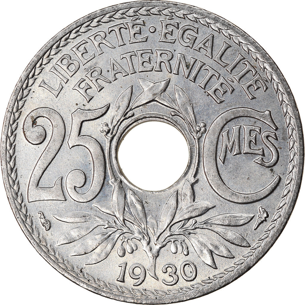 Munten, Frankrijk, Lindauer, 25 Centimes, 1930, Paris, UNC-, Copper-nickel