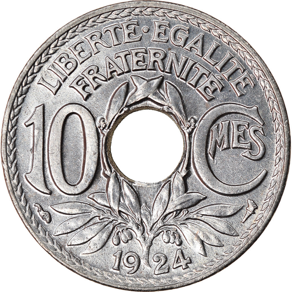 Munten, Frankrijk, Lindauer, 10 Centimes, 1924, Paris, PR+, Copper-nickel