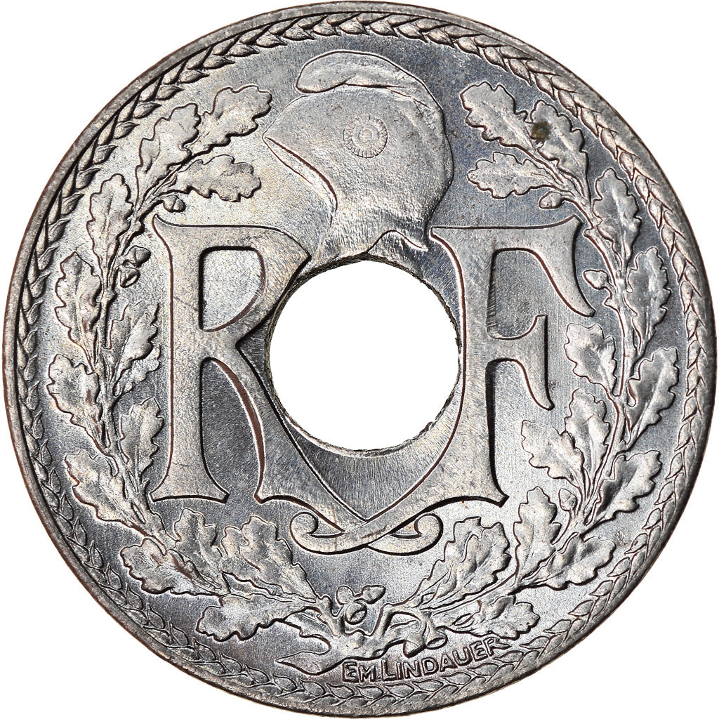 Munten, Frankrijk, Lindauer, 10 Centimes, 1924, Paris, FDC, Copper-nickel