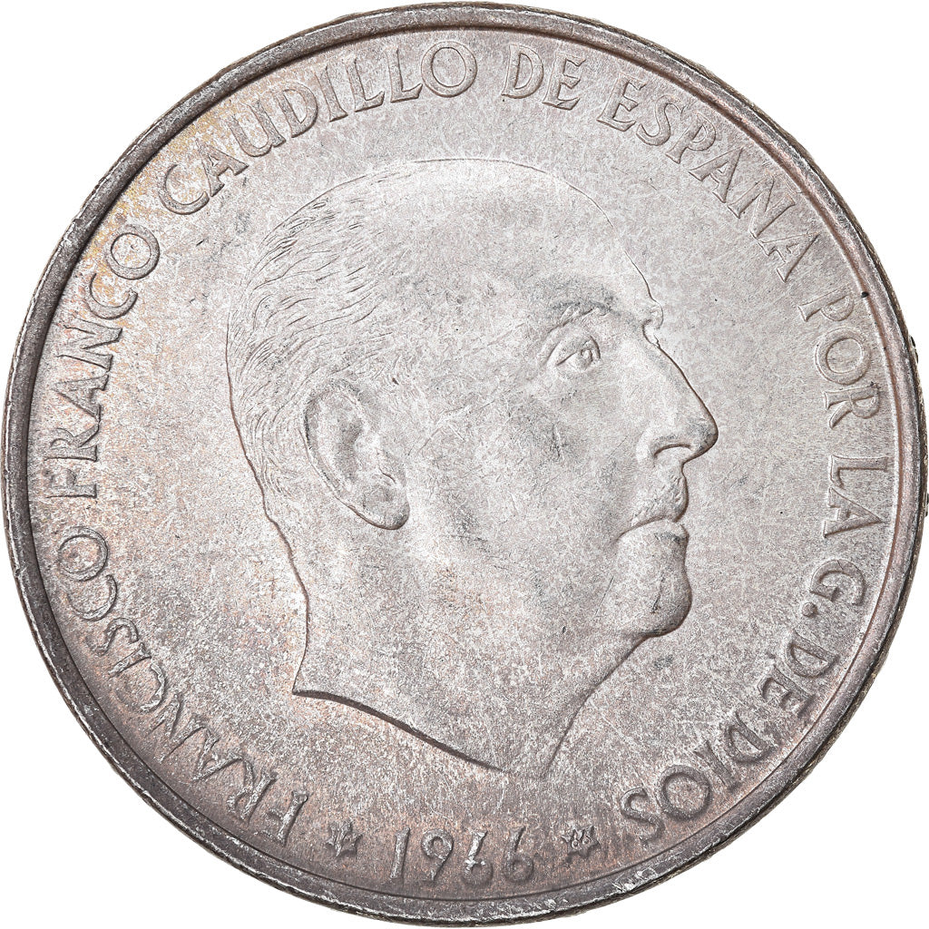 Coin, Spain, Caudillo and regent, 100 Pesetas, 1966, Madrid, AU(55-58), Silver