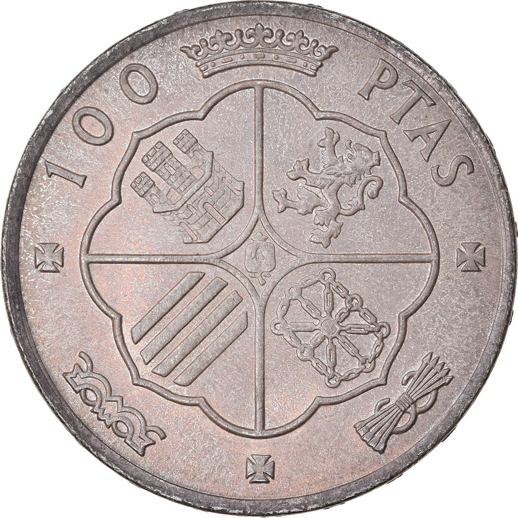 Coin, Spain, Caudillo and regent, 100 Pesetas, 1966, Madrid, AU(55-58), Silver