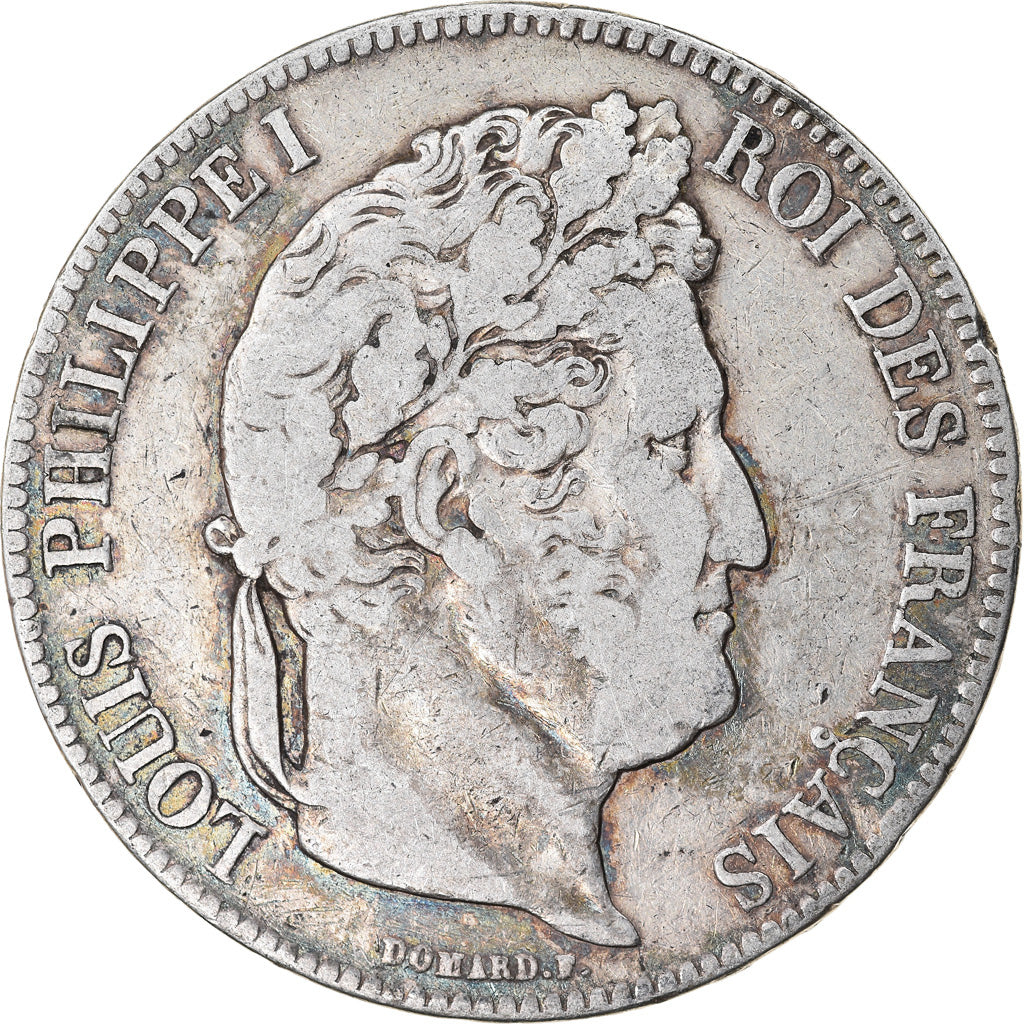 Coin, France, Louis-Philippe, 5 Francs, 1839, Rouen, VF(30-35), Silver
