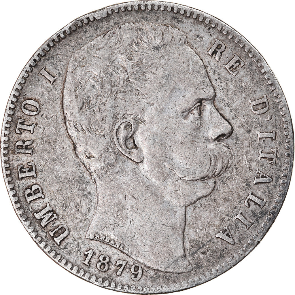 Coin, Italy, Umberto I, 5 Lire, 1879, Rome, EF(40-45), Silver, KM:20
