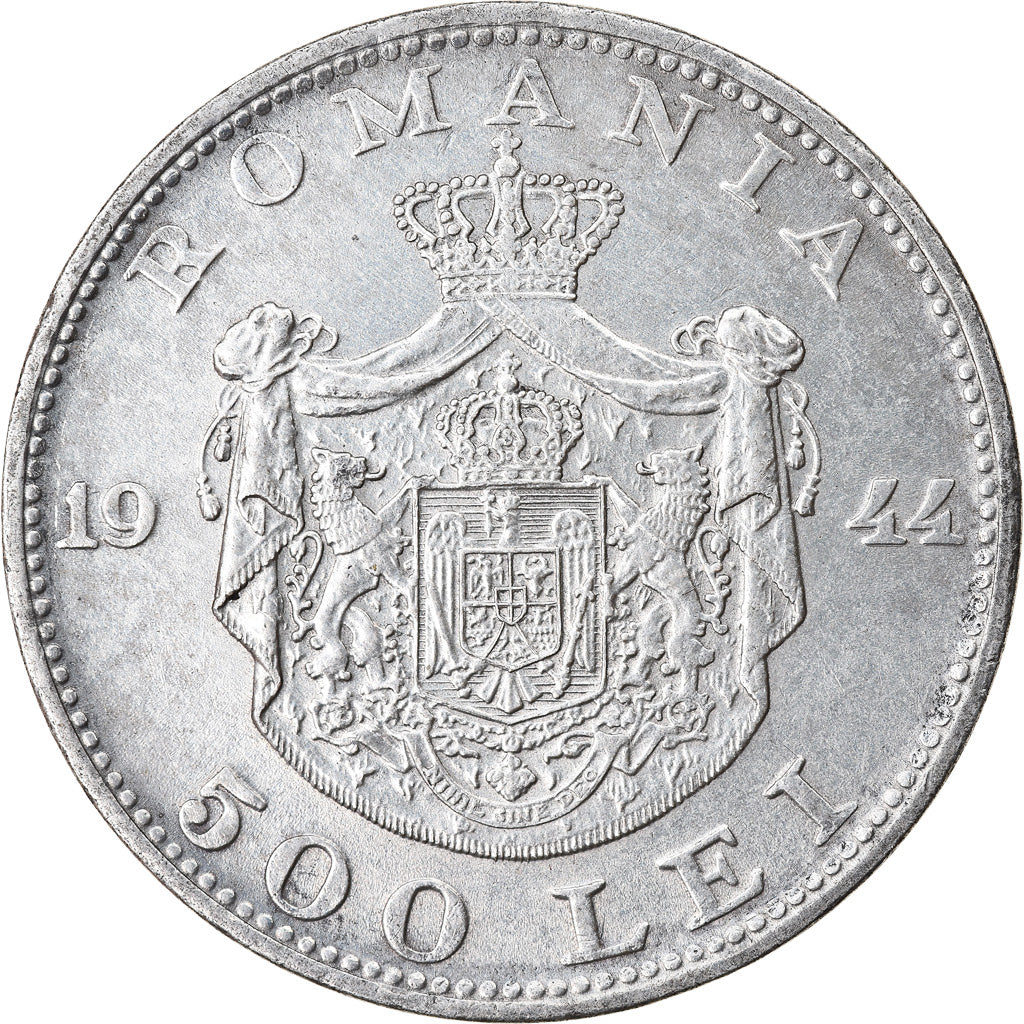 Coin, Romania, Mihai I, 500 Lei, 1944, AU(55-58), Silver, KM:65