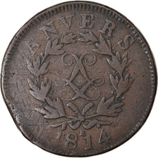 Coin, FRENCH STATES, ANTWERP, Louis XVIII, 10 Centimes, 1814, Anvers, VF(20-25)