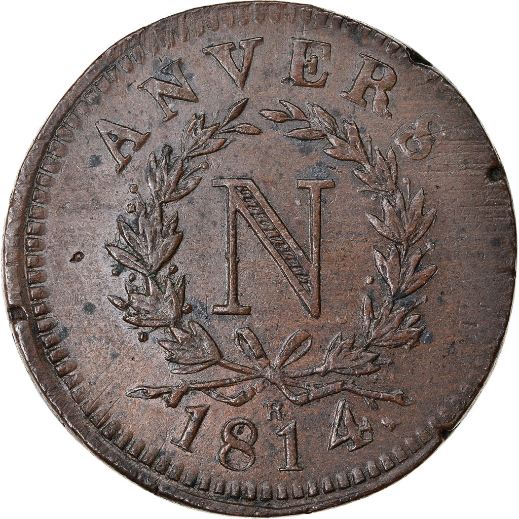 Coin, FRENCH STATES, ANTWERP, Napoleon I, 10 Centimes, 1814, Anvers, EF(40-45)