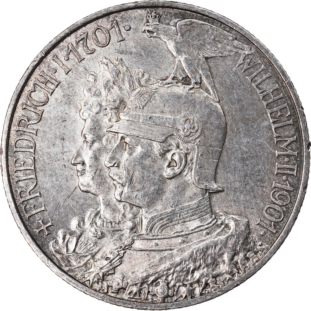 Coin, German States, PRUSSIA, Wilhelm II, 2 Mark, 1901, Berlin, MS(60-62)