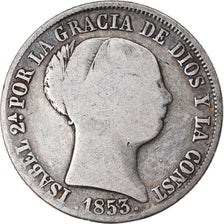 Moneda, España, Isabel II, 4 Réales, 1853, Madrid, BC, Plata, KM:600.2