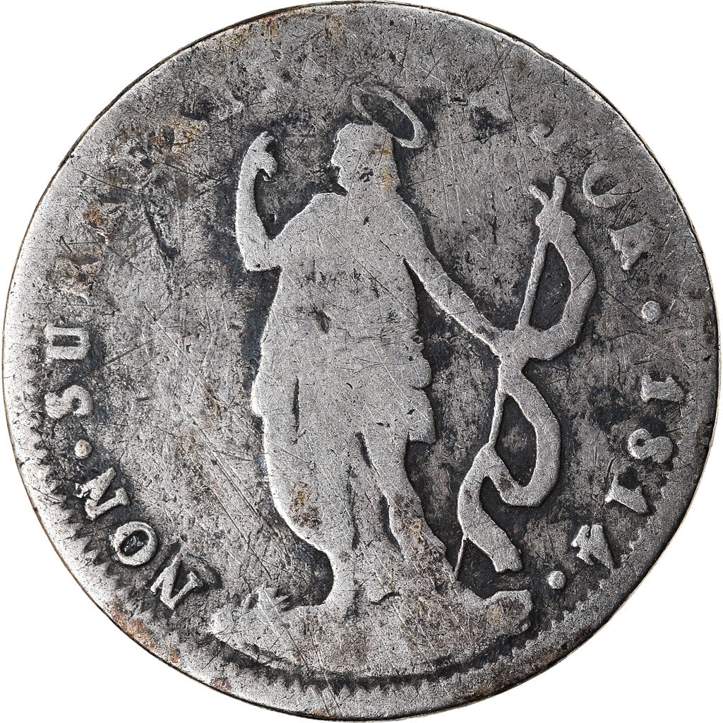 Moneta, STATI ITALIANI, GENOA, 10 Soldi, 1814, B, Argento, KM:286