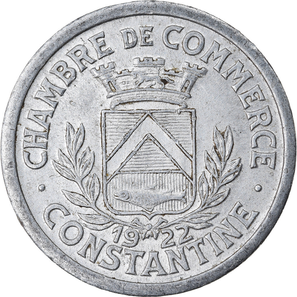 Monnaie, Algeria, Constantine, Chambre de Commerce, 10 Centimes, 1922, TTB+
