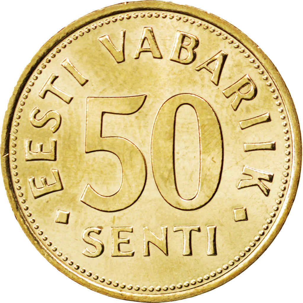 ESTONIA, 50 Senti, 2007, KM #24, MS(63), Aluminum-Bronze, 19.5, 2.99