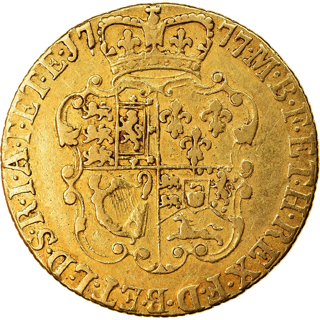 Coin, Great Britain, George III, Guinea, 1777, London, VF(30-35), Gold, KM:604