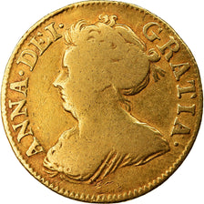 Coin, Great Britain, Anne, 1/2 Guinea, 1714, London, VF(20-25), Gold, KM:527