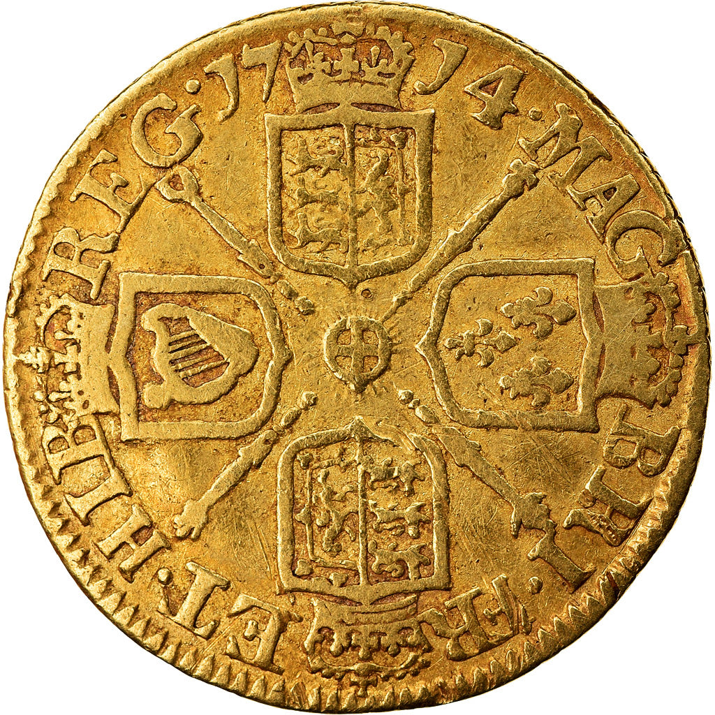 Coin, Great Britain, Anne, 1/2 Guinea, 1714, London, VF(20-25), Gold, KM:527