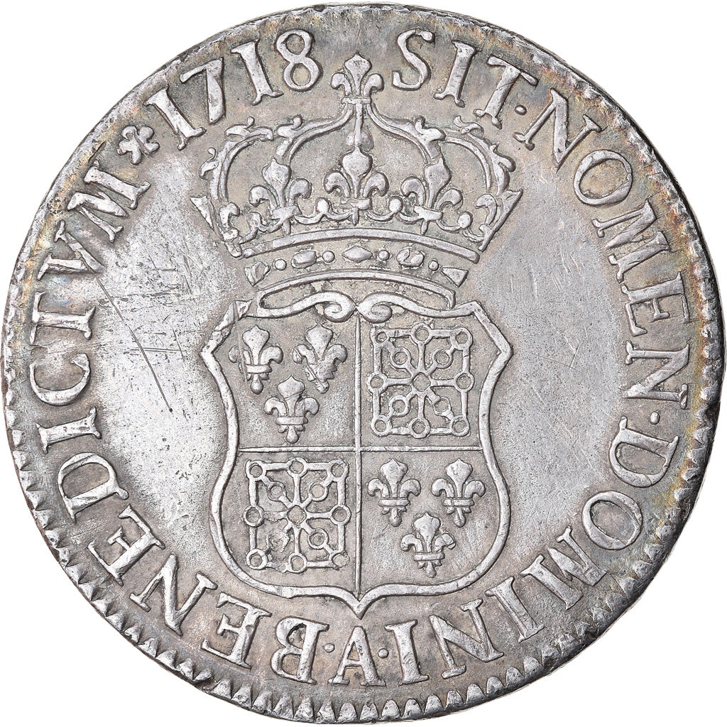 Monnaie, France, Louis XV, Écu de France-Navarre, Ecu, 1718, Paris, TTB