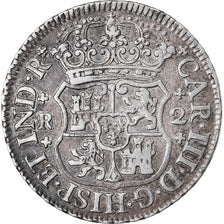 Moneda, México, Charles III, 2 Reales, 1768, Mexico City, MBC+, Plata, KM:87