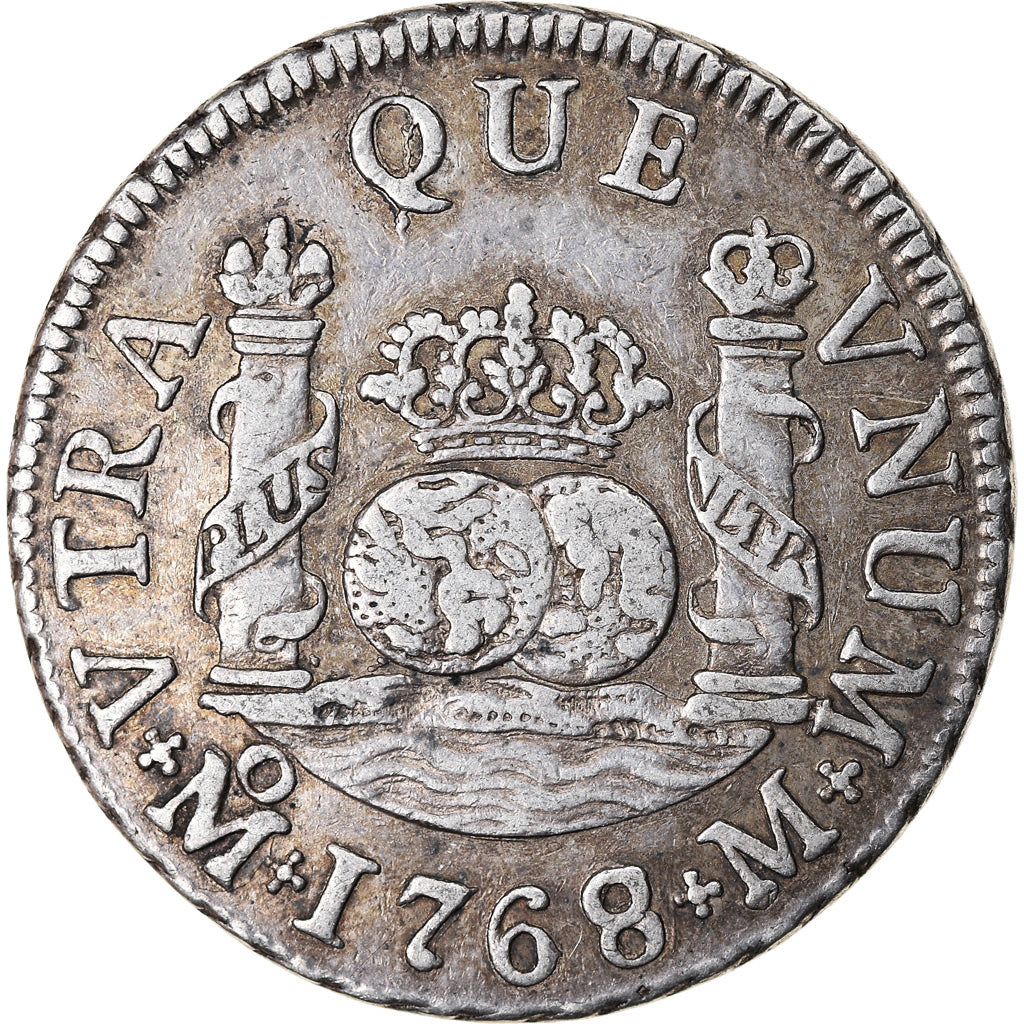 Moneda, México, Charles III, 2 Reales, 1768, Mexico City, MBC+, Plata, KM:87