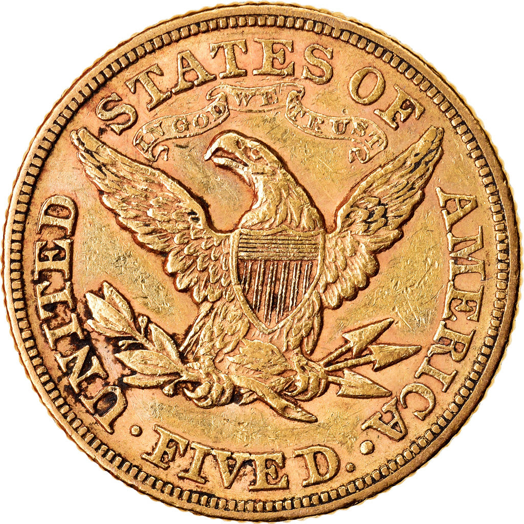 Monnaie, États-Unis, Coronet Head, $5, Half Eagle, 1879, U.S. Mint