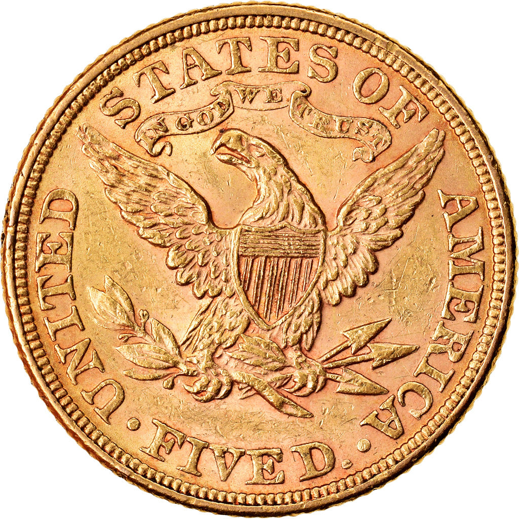 Monnaie, États-Unis, Coronet Head, $5, Half Eagle, 1895, U.S. Mint