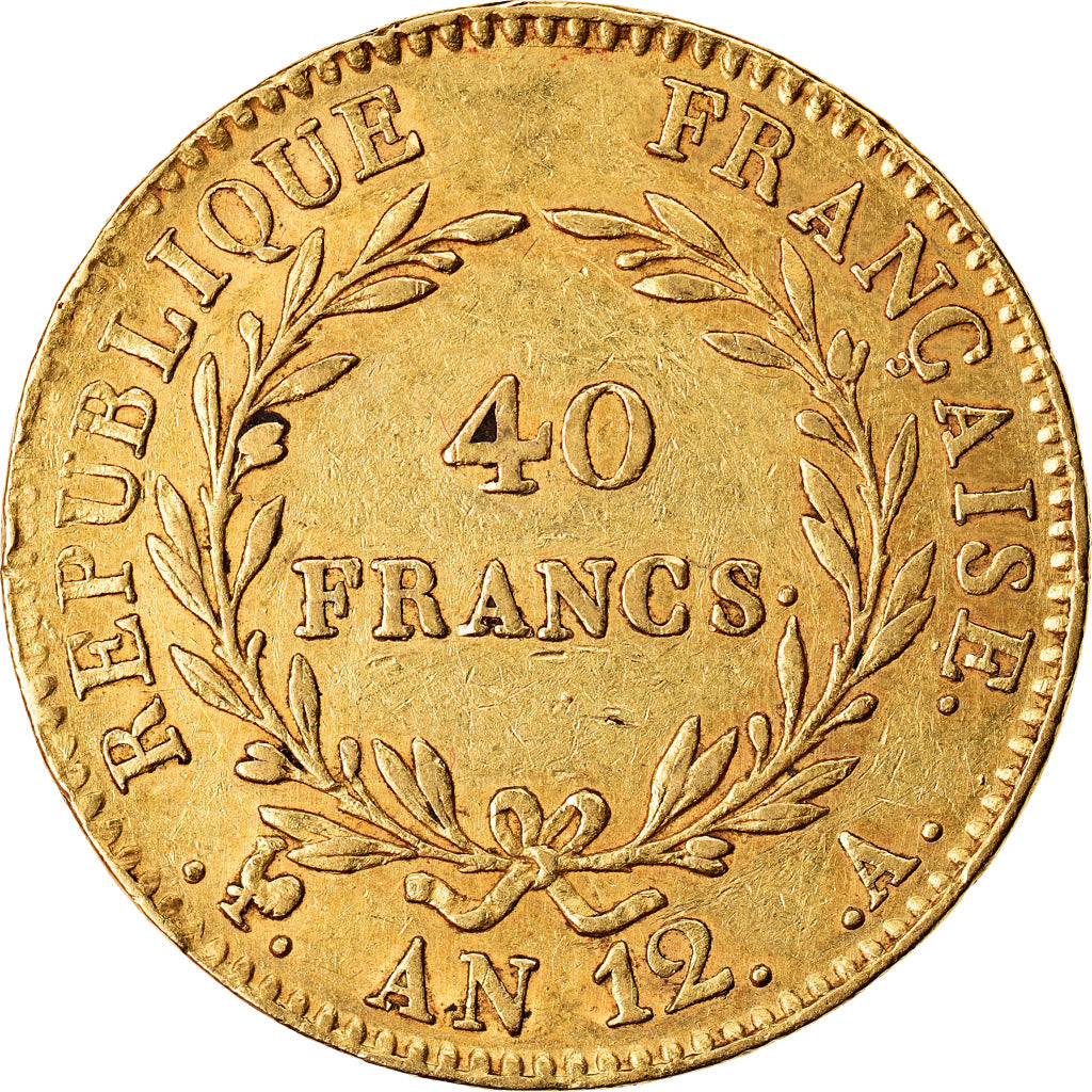 Coin, France, Napoleon I, 40 Francs, An 12, Paris, EF(40-45), Gold, Gadoury:1080