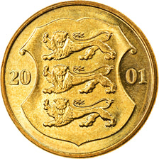 Coin, Estonia, Kroon, 2001, MS(63), Aluminum-Bronze, KM:35