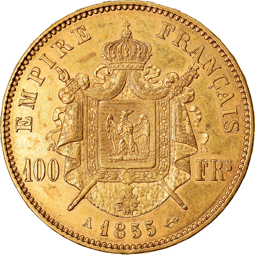 Monnaie, France, Napoleon III, 100 Francs, 1855, Paris, TTB, Or, Gadoury:1135
