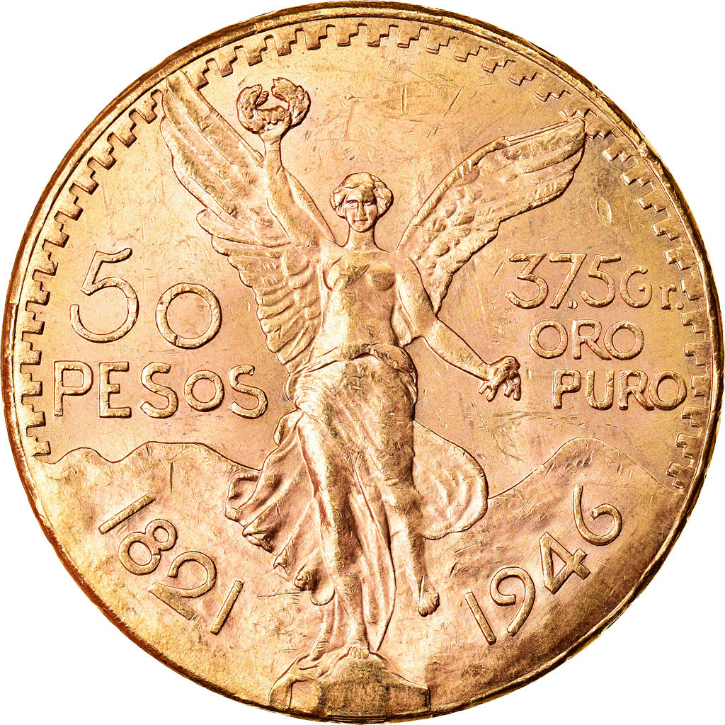 Moneta, Messico, 50 Pesos, 1946, Mexico City, SPL-, Oro, KM:481