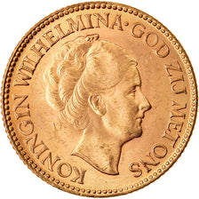 Moneta, Holandia, Wilhelmina I, 10 Gulden, 1925, Utrecht, AU(55-58), Złoto