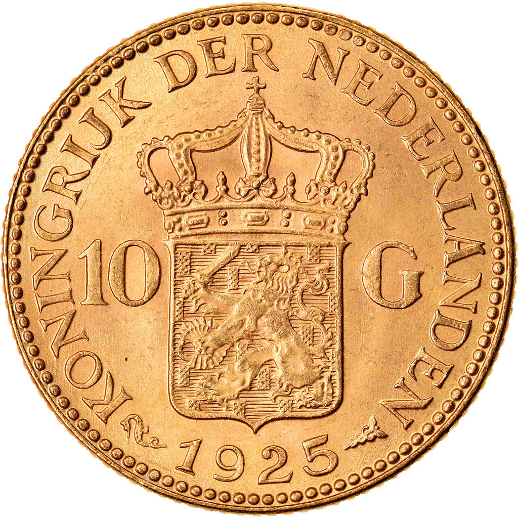 Monnaie, Pays-Bas, Wilhelmina I, 10 Gulden, 1925, Utrecht, SUP, Or, KM:162