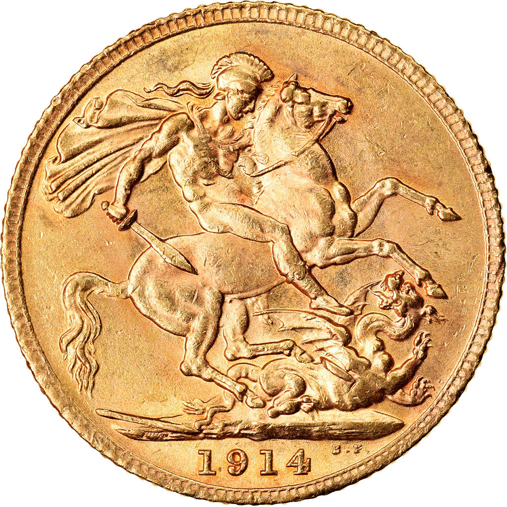 Monnaie, Grande-Bretagne, George V, Sovereign, 1914, Londres, SUP+, Or, KM:820