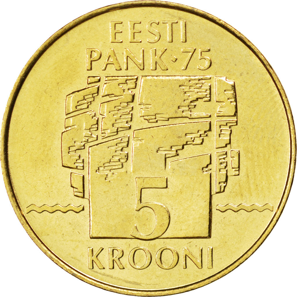 ESTONIA, 5 Krooni, 1994, KM #30, MS(63), Aluminum-Bronze, 26.1, 7.08