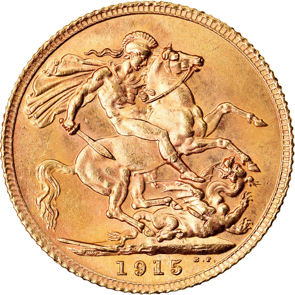 Monnaie, Grande-Bretagne, George V, Sovereign, 1915, Londres, SUP+, Or, KM:820