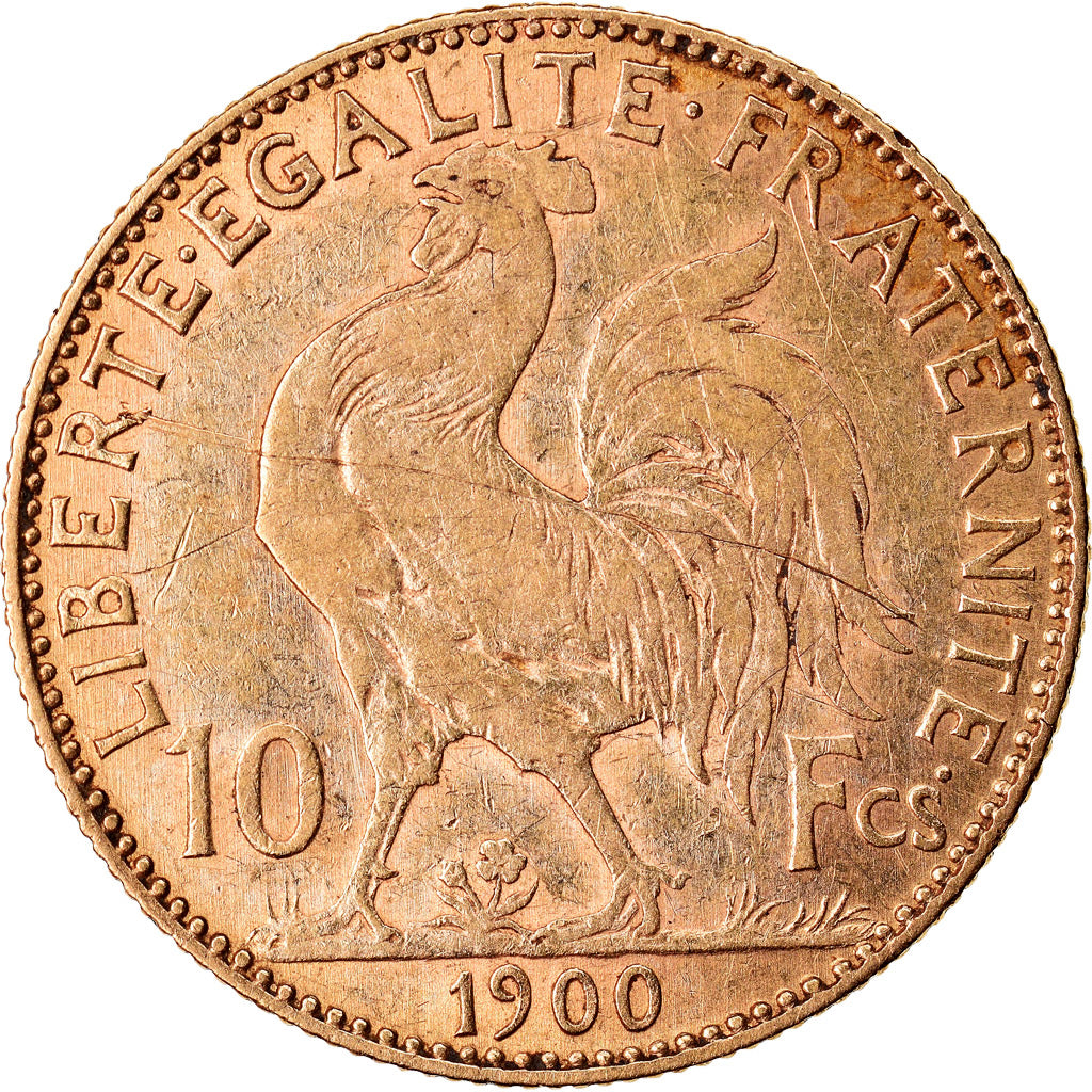 Coin, France, Marianne, 10 Francs, 1900, Paris, EF(40-45), Gold, KM:846