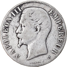 Moeda, França, Napoleon III, Napoléon III, 5 Francs, 1856, Lyon, F(12-15)
