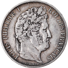 Coin, France, Louis-Philippe, 5 Francs, 1845, Strasbourg, EF(40-45), Silver