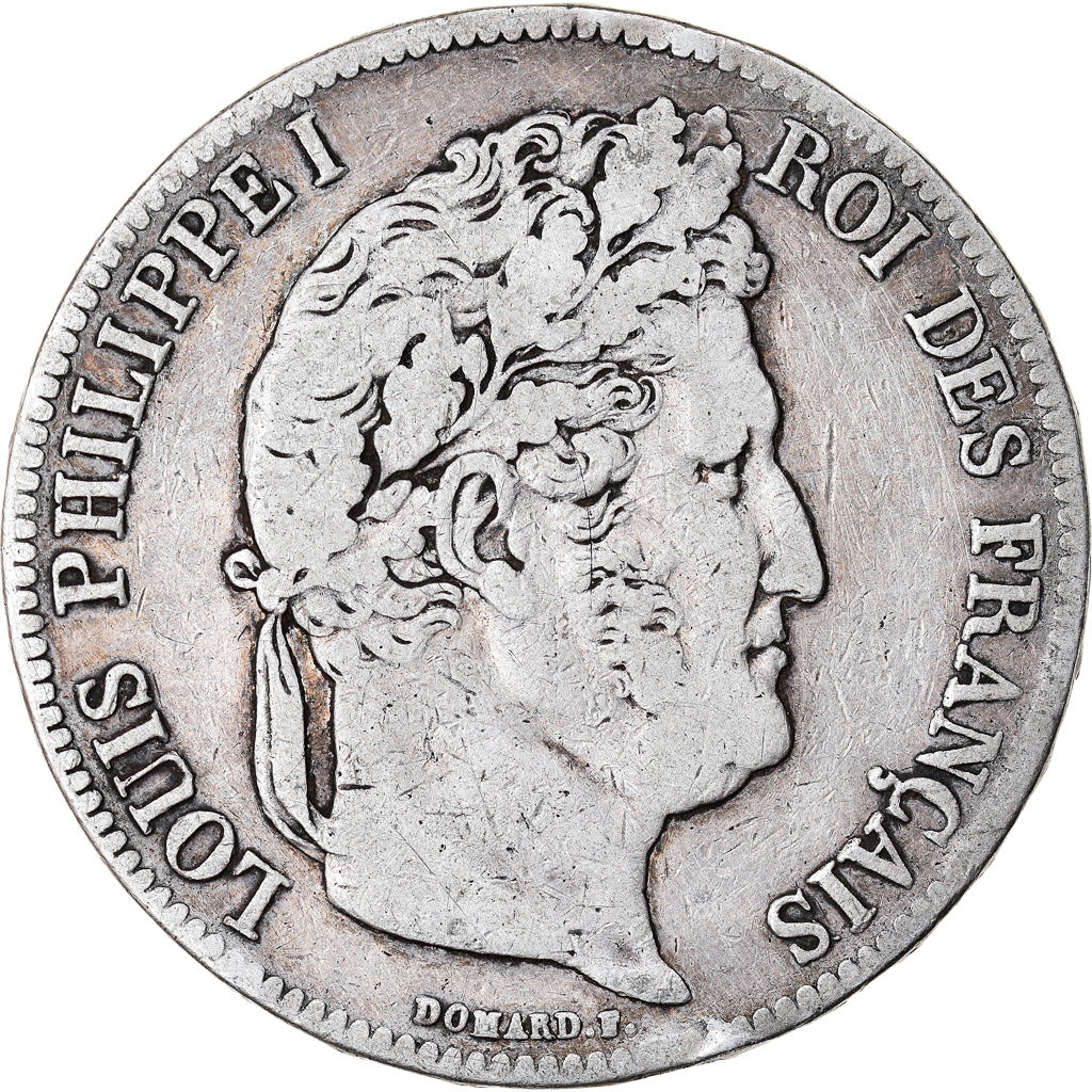 Coin, France, Louis-Philippe, 5 Francs, 1838, Rouen, VF(20-25), Silver